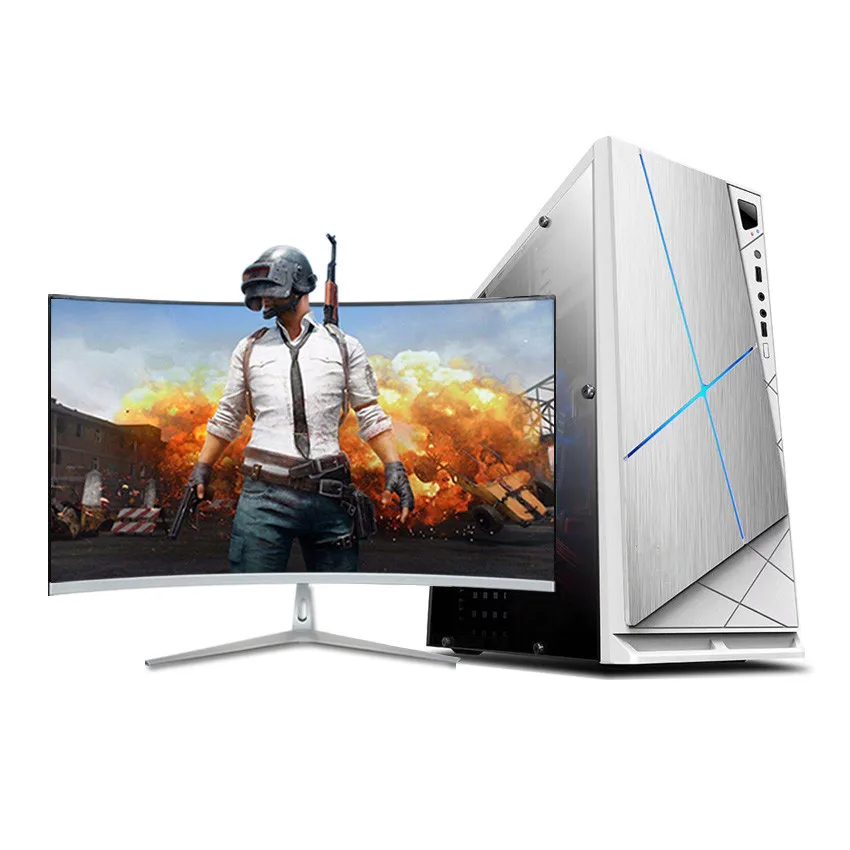 

Desktop Computer Intel CPU Xeon education PC school nvidia GTX 1050 Ti gaming office 365 game hot sale, White