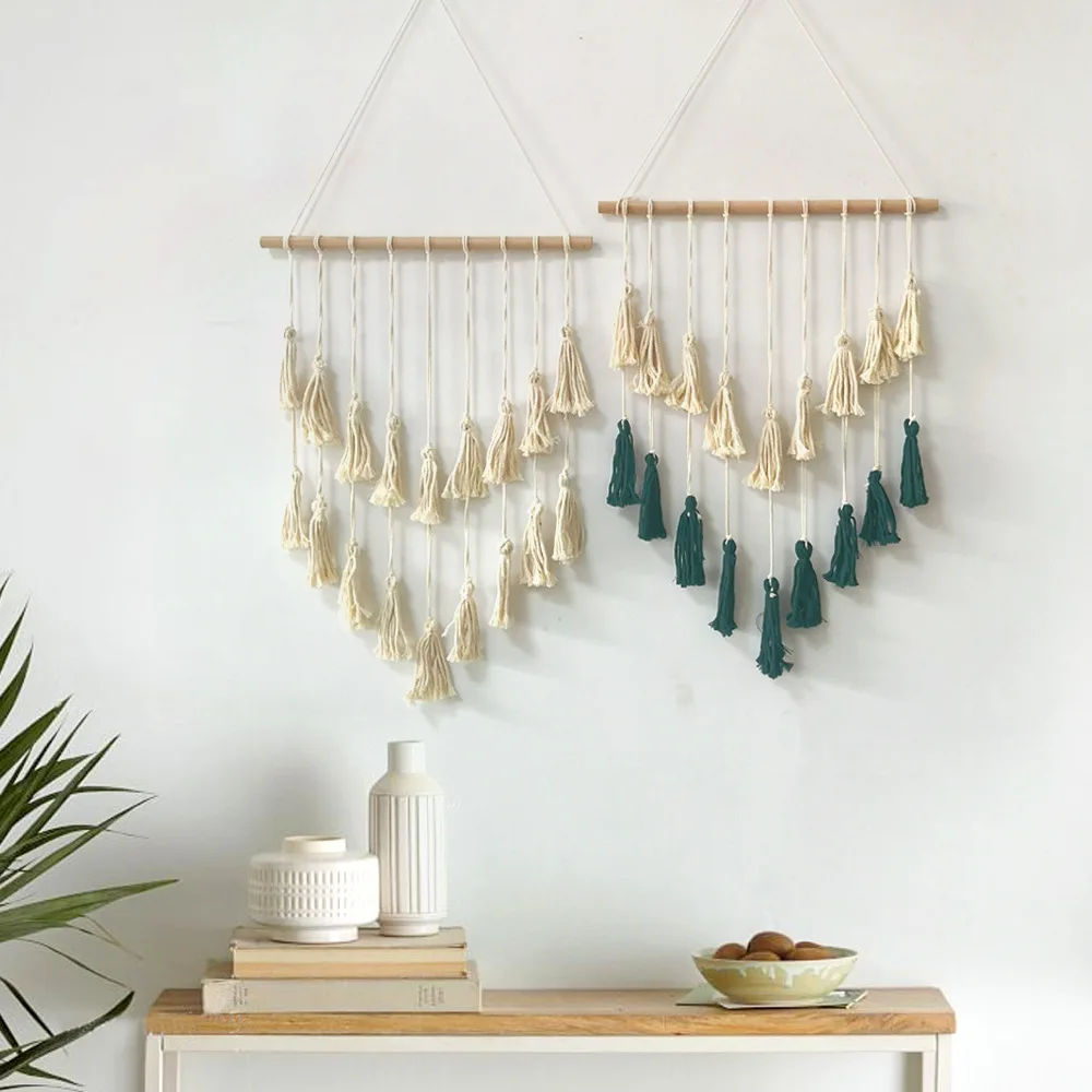 

Hand-woven Tassel Tapestry Home Room Wall Decoration Wall Hanging Style Tapestry