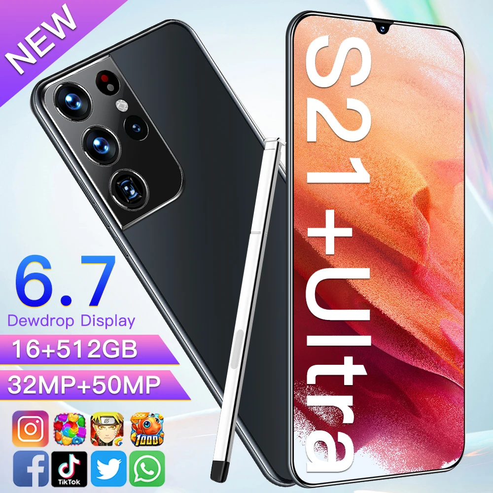 

Best original Hot Selling 16+512gb display max S21 Unlocked cell smartphones mobile oppo hand phones