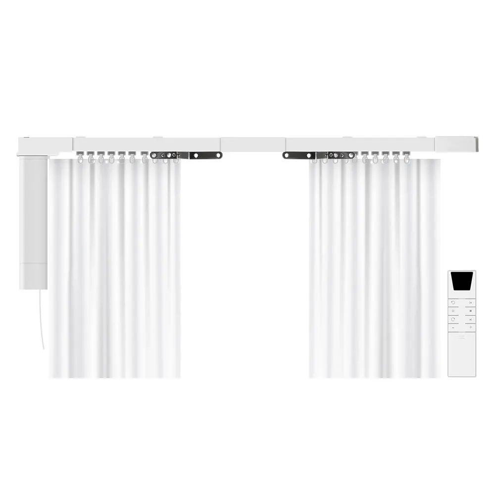 Zemismart Tuya Zigbee Rechargeable Electric Curtain Motor with Customized Slide Curtain Track Support Alexa Google Home Control
