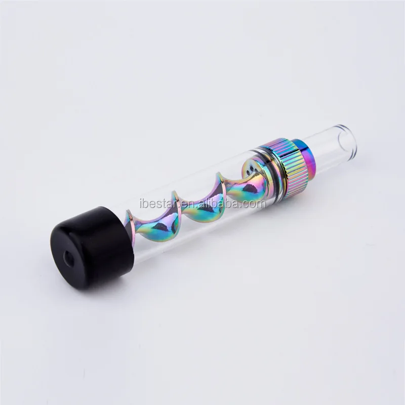 V12mini Glass Twisty Blunt Dry Herb Pipe Weed Pipes And Smoking Accessories Flue Cured Tobacco