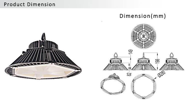 LED High Bay Lighting 100w Bay Light for Warehouse 100w Abti-dazzle High Bay.jpg