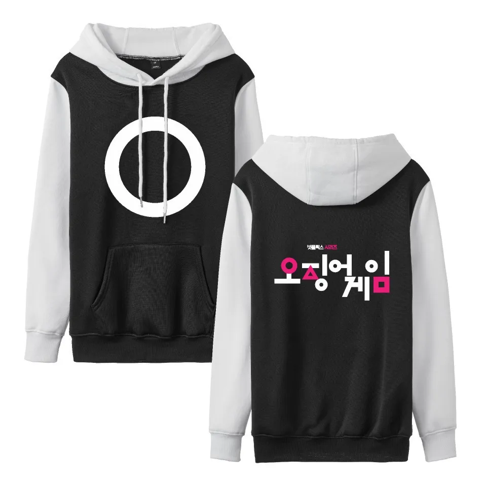 

2021 New Squid Game Series Anime Printed Fashion Casual Hooded Sweater