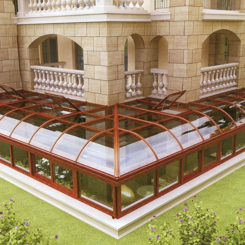 
Factory direct sale anti noise insulated glass Garden Sun room aluminum DIY house open air Veranda Sunroom 