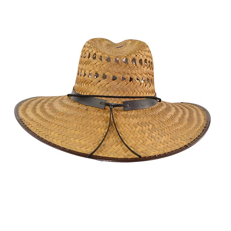 Super Wide Brim Cowboy Palm Leaf Straw 