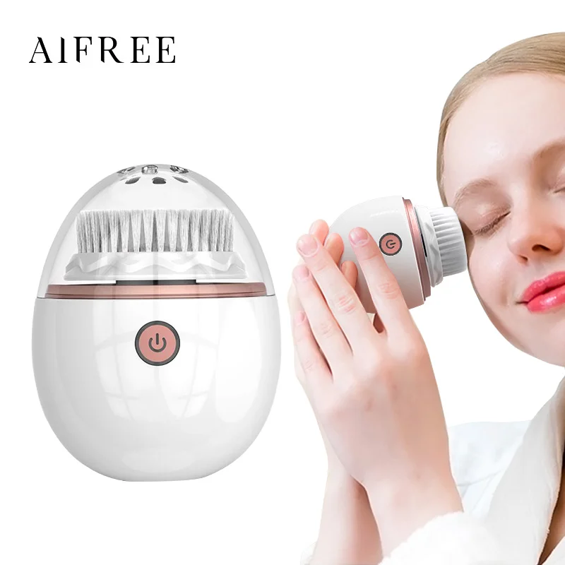 

2022 New Beauty Waterproof Electric Sonic Soft Cleansing Silicone Facial Brush Cleanser Massage Face Washing Machine