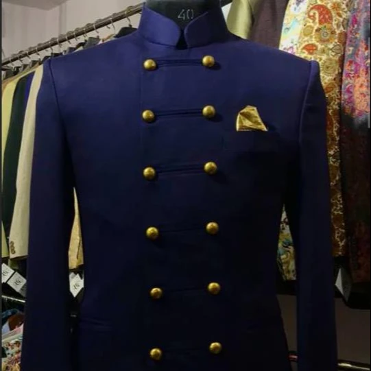 

HD177 Costume Homme Navy Blue Suits Men Captain Suits Jacket Pants Men Groom Wedding Slim Fit Suit Party Tuxedo Blazer 2 Pieces, Per the request