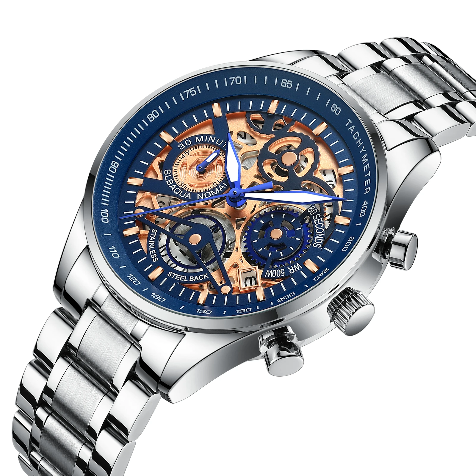 

Blue Face Waterproofing Fashion Men Wristwatch Oem