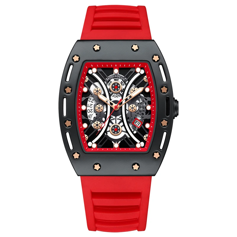 

Reloj mini focus MF0420G timepieces square case silicone band men casual Men Wrist Quartz Watch