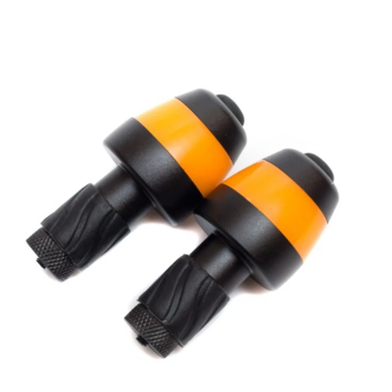 

LED Mini Handlebar Plug Light Easy to Install Bicycle Handlebar Light, Black+orange