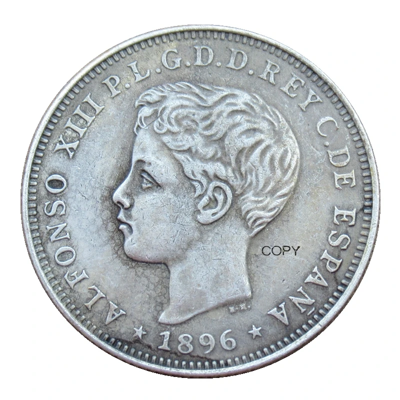 

Reproduction Puerto Rico 1896 40 Centavos Silver Plated Coins