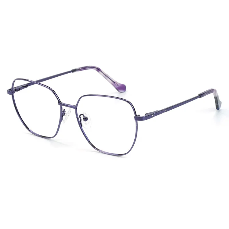 

5 color fashionable metal big size optical frame newest design geometry eyewear frame, 5 colors