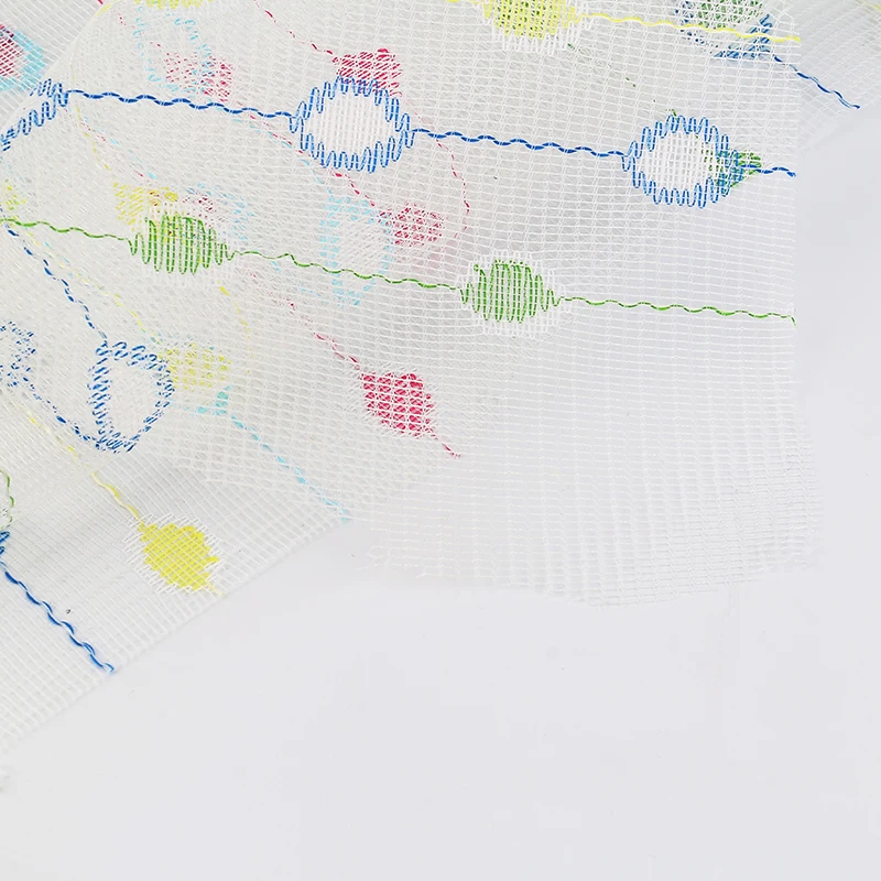 
Unique design exquisite craftsmanship star flower polyester floral embroidered mesh fabric 