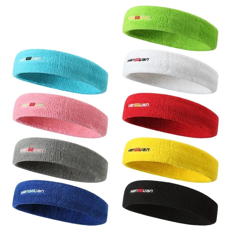 

Men's Fitness Pure Cotton Sweat Absorbing Headband with Sports Non-Slip Anti-Sweat Hair Band Headband and Headband, Customized