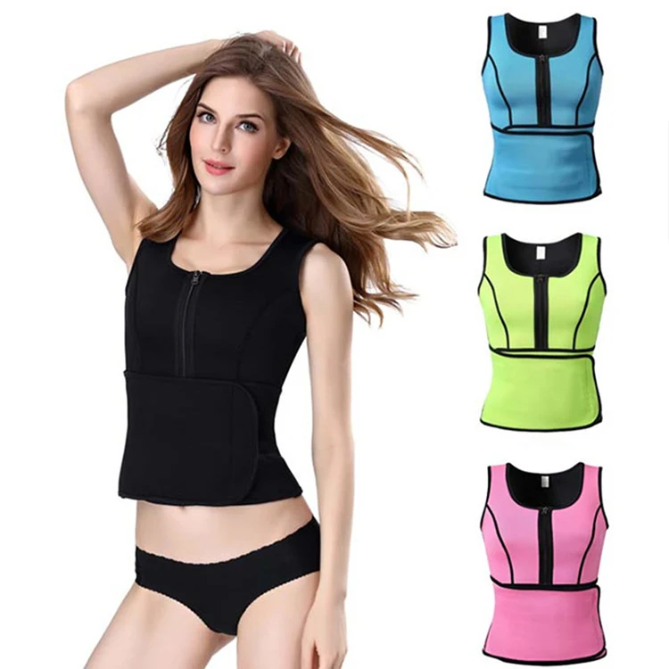 

Wholesale Mould Perfect Figure Improve Fitness Effect Waist Trainer Slimming Thermo Shaper Zipper Waist Trimmer Vest