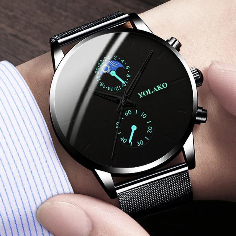 

7065 Fashion mens wrist watch Mesh Steel ultra thin watch Sport Watch Man 2021 montres hommes