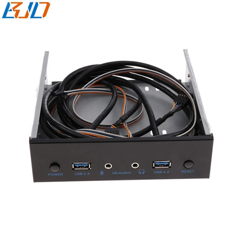 

2 USB 3.0 3.5MM Hd Audio Earphone Connector Power Switch Button 5.25" Optical Drive Desktop USB Front Panel in stock
