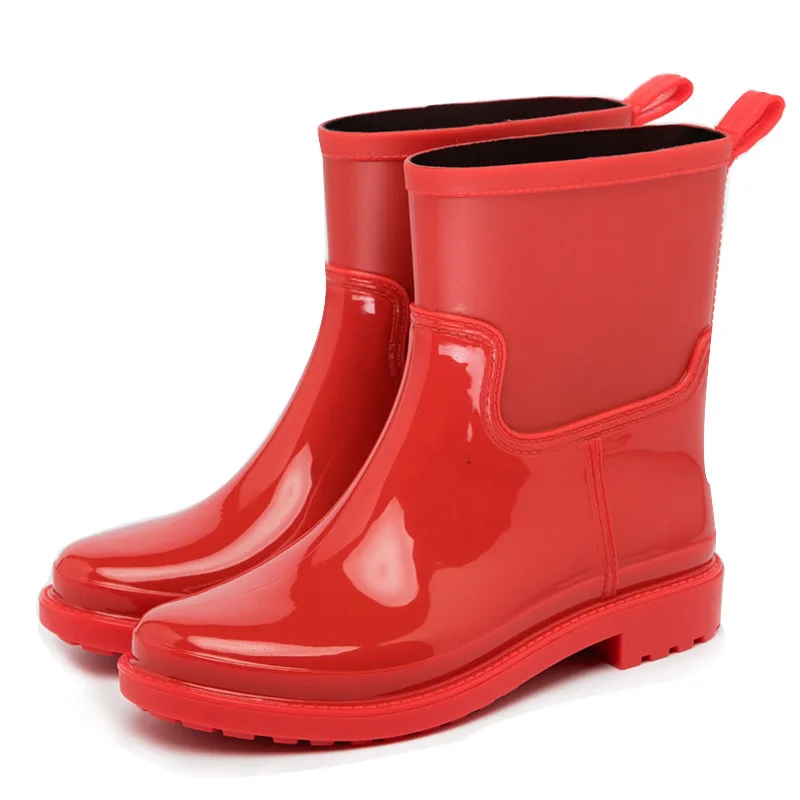 

2021 New Style Pu Injection Upper Pvc Rain Boots Women Rubber Rain Boots