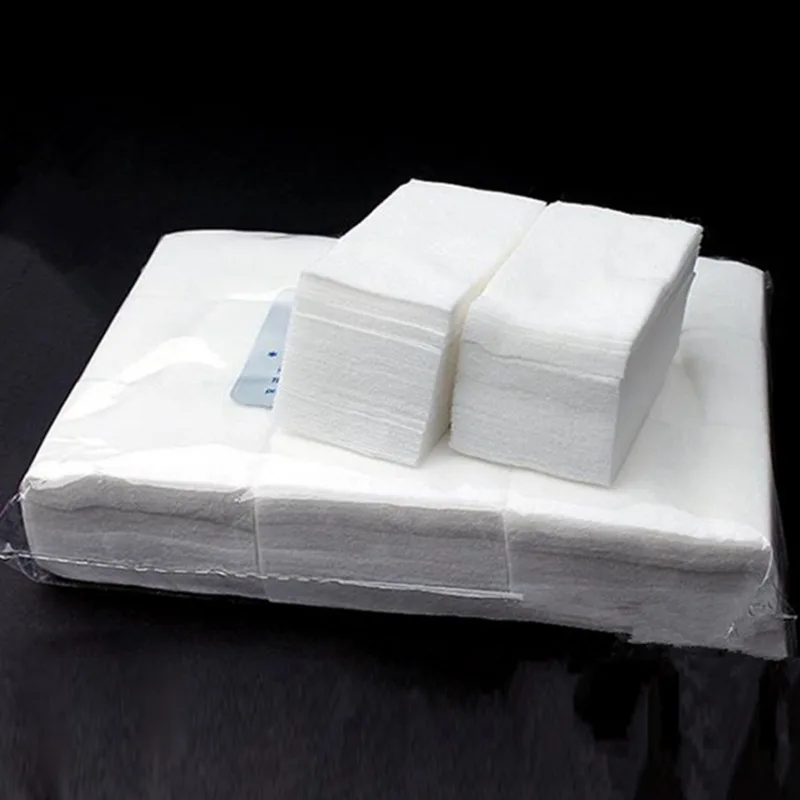 

Wholesale nail cotton piece disposable nail towel lint free nail wipes, White