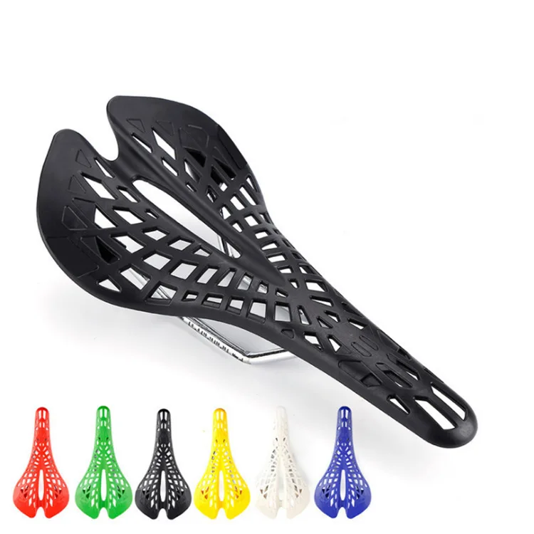 

RTS Factory Super Light Mountain Road Fixed Gear Bicycle Seat Hollow Carbon Fiber Pattern Bike Saddle, As pic shows