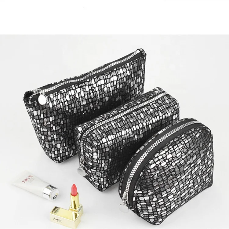 

Organizer Oem Lady Rpet Makeup Luxury Fashion Factory Wholesale Custom Cheap Women Cosmetic Bag, Black or customized color