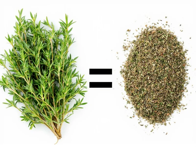 Fresh Thyme to Dried Thyme Equivalent: 3:1 Conversion Guide
