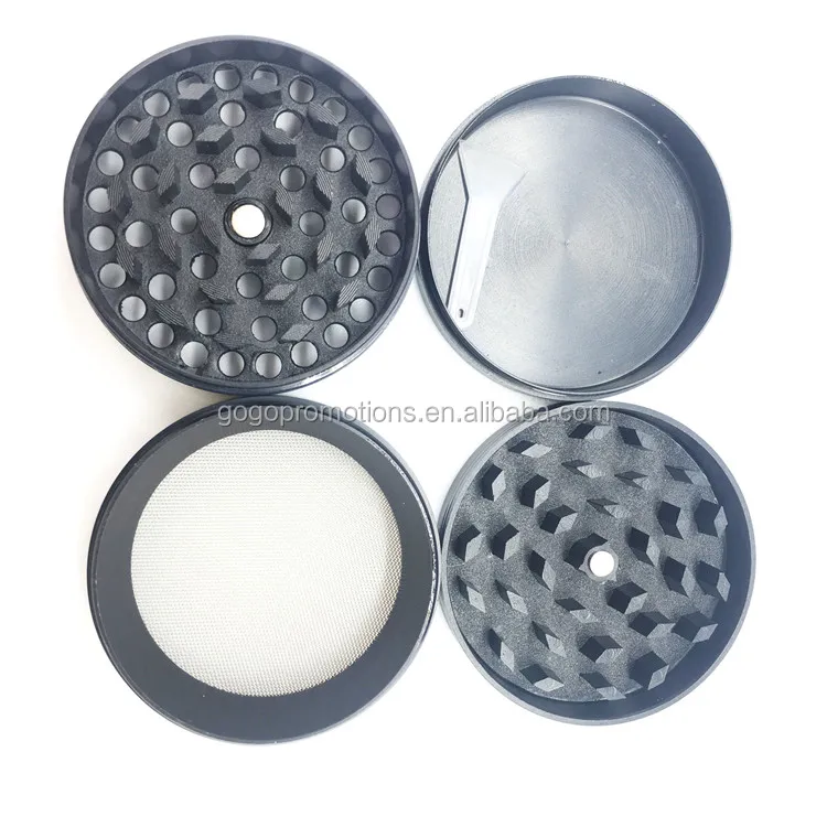 

Smoking Accessories 63mm 4 Parts Zinc Herb Grinder 4 Layer Mini Weed Grinder