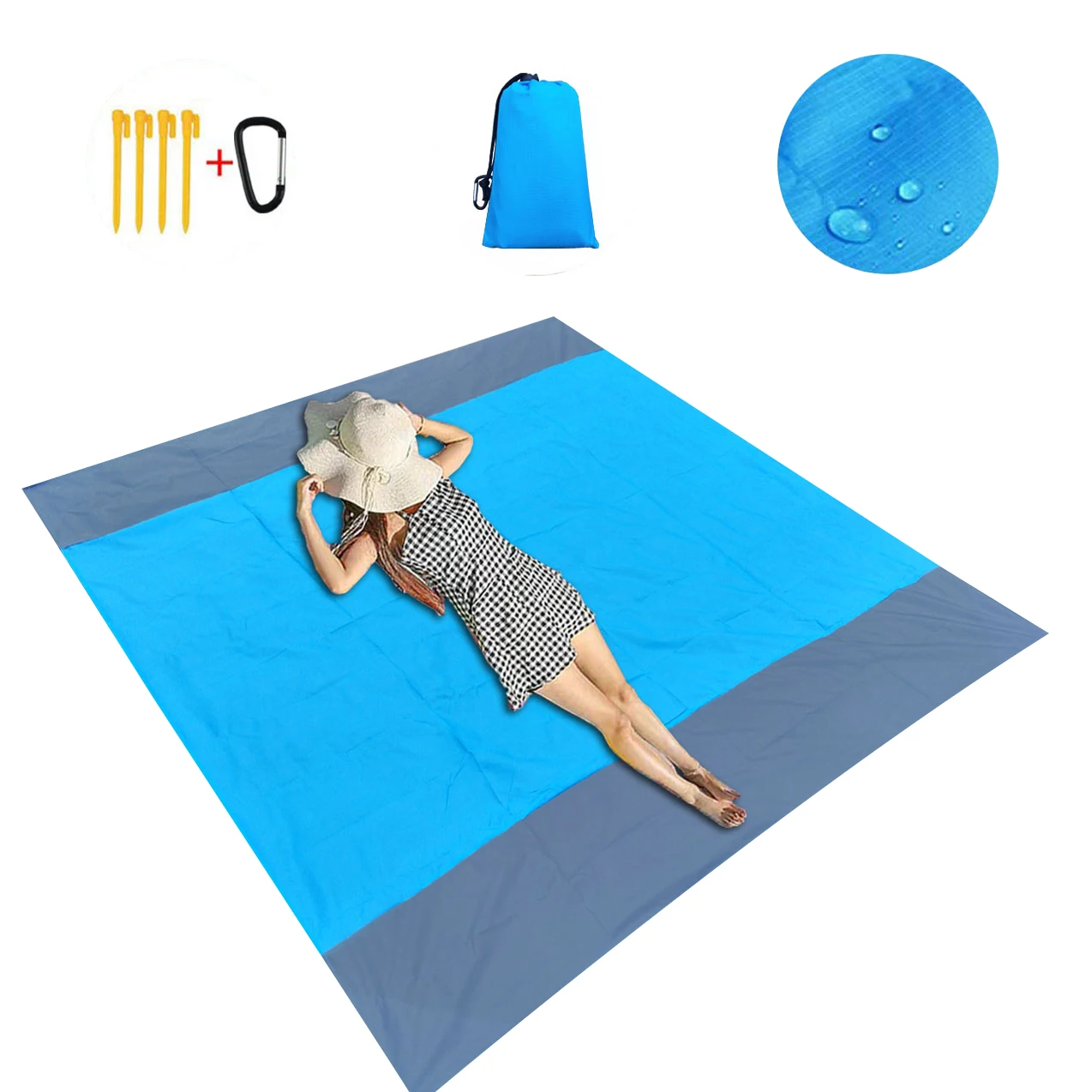 

Outdoor Oversized Waterproof Customized Foldable Extra Large Size Beach Mat, Beach Blanket Sand Proof Sand Free Beach Blanket