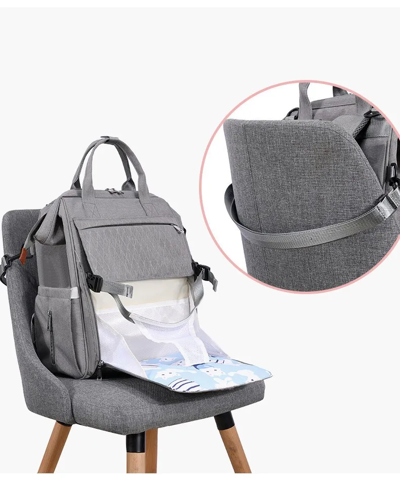 

Wholesale Multifunctional Mummy Maternity Nappy Changing Bag Large Capacity Waterproof Backpack Diaper Bag, As pictures or customization
