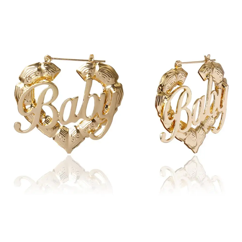 

fashion baby earrings women retro heart earrings simple bamboo earrings(EJR2152)