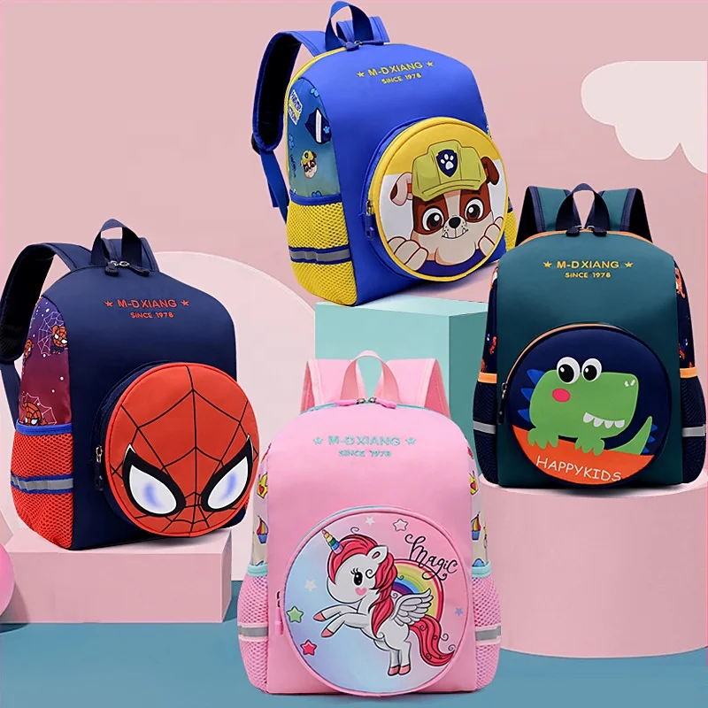 

2022 Hot Boy Schoolbags Cartoon Wangwang Team Dog Student Bag New Kindergarten Load Reducing Backpack Children's Lovely Backpack