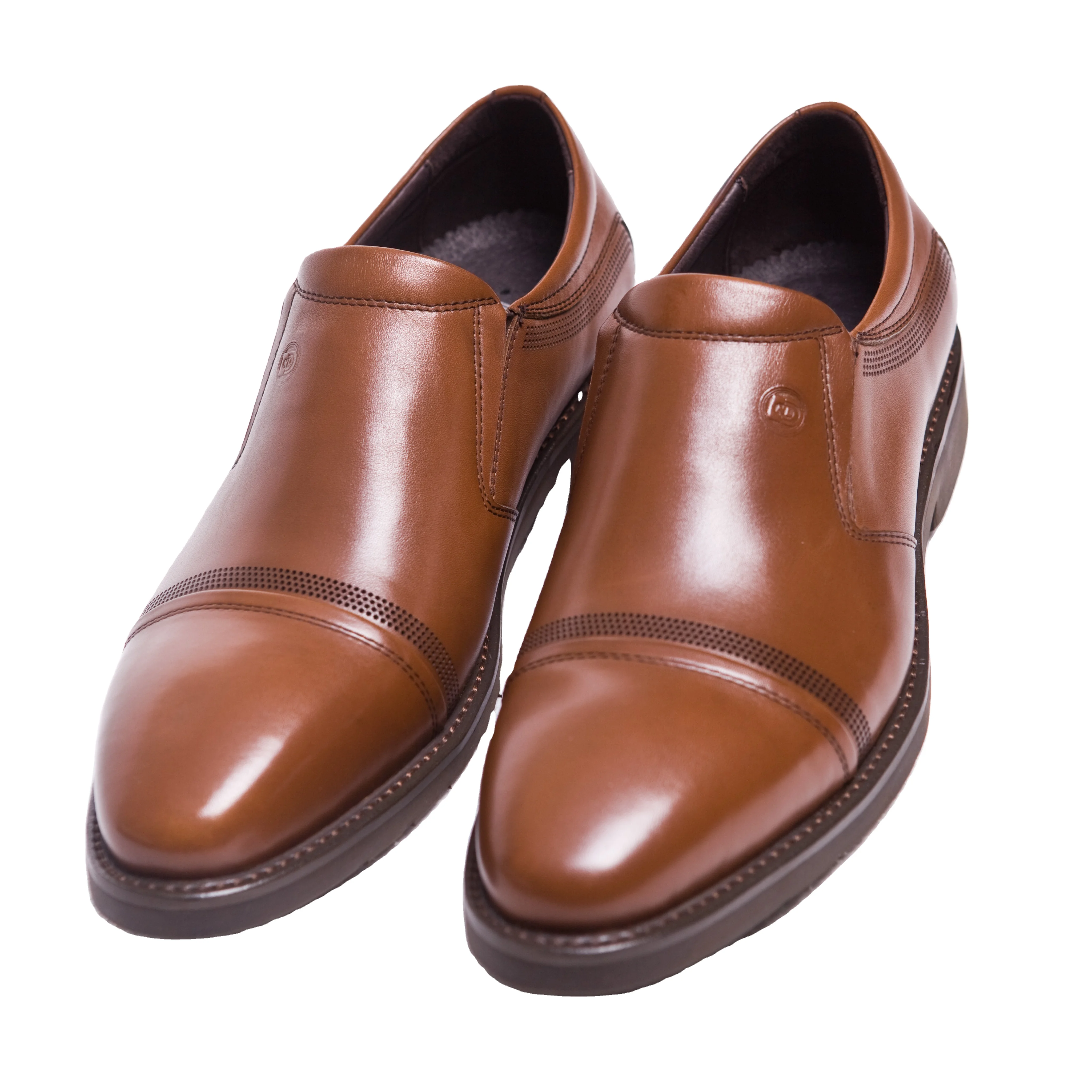 

Black B913 Multi-function Far-Infrared Top Brand Men Leather Shoe, Brown and black