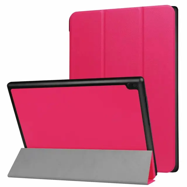 

Smart Tri-Fold pu Leather Stand Case Cover For Lenovo TAB4 10 TB-X704, As pictures