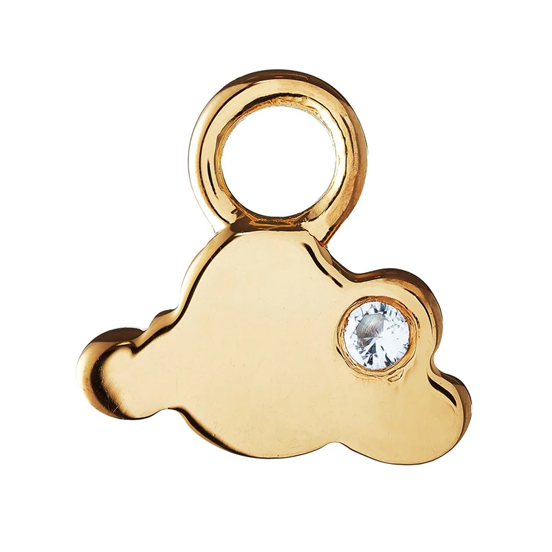 

Gemnel minimalist 925 sterling silver 18k gold plated dreamer clouds charm drop earring