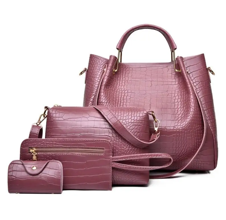 

Crocodile grain Women Handbag 4pcs Set 2021040615