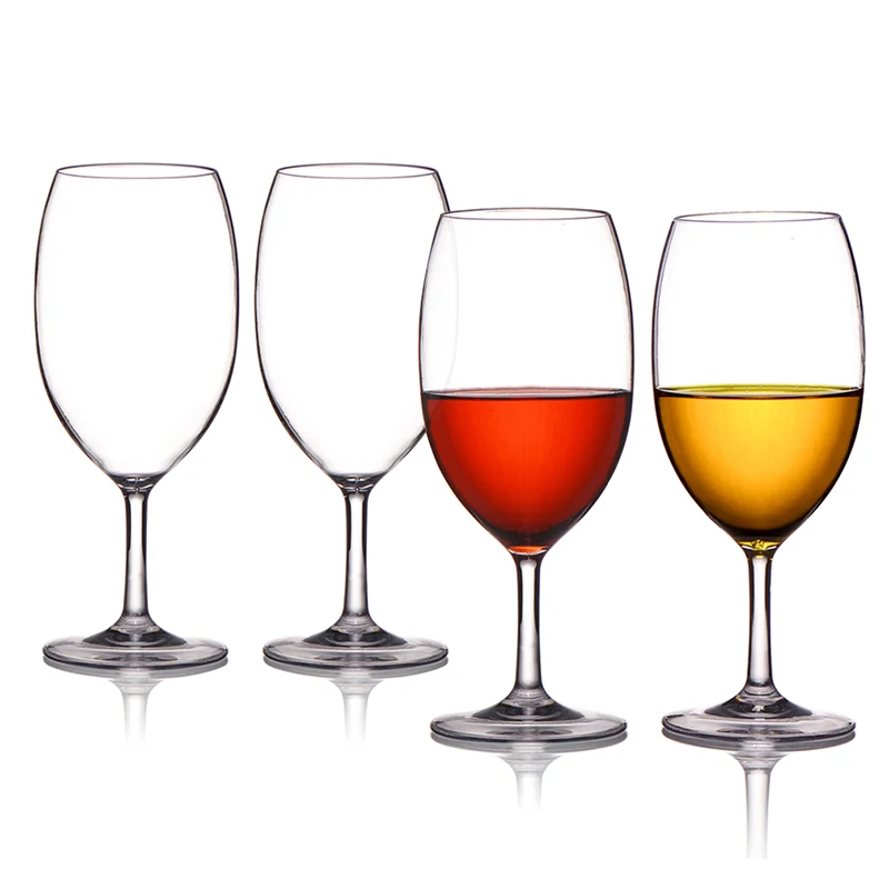 

Unbreakable Tritan Red Wine Glasses Dishwasher Safe Gift Box Plastic Wine Cup Goblet Glass, Transparent or customized color