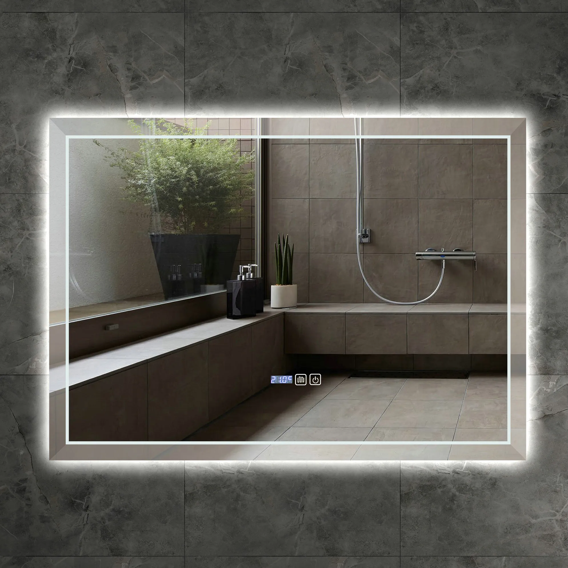 700x900mm Rectangle LED mirror with touch sensor