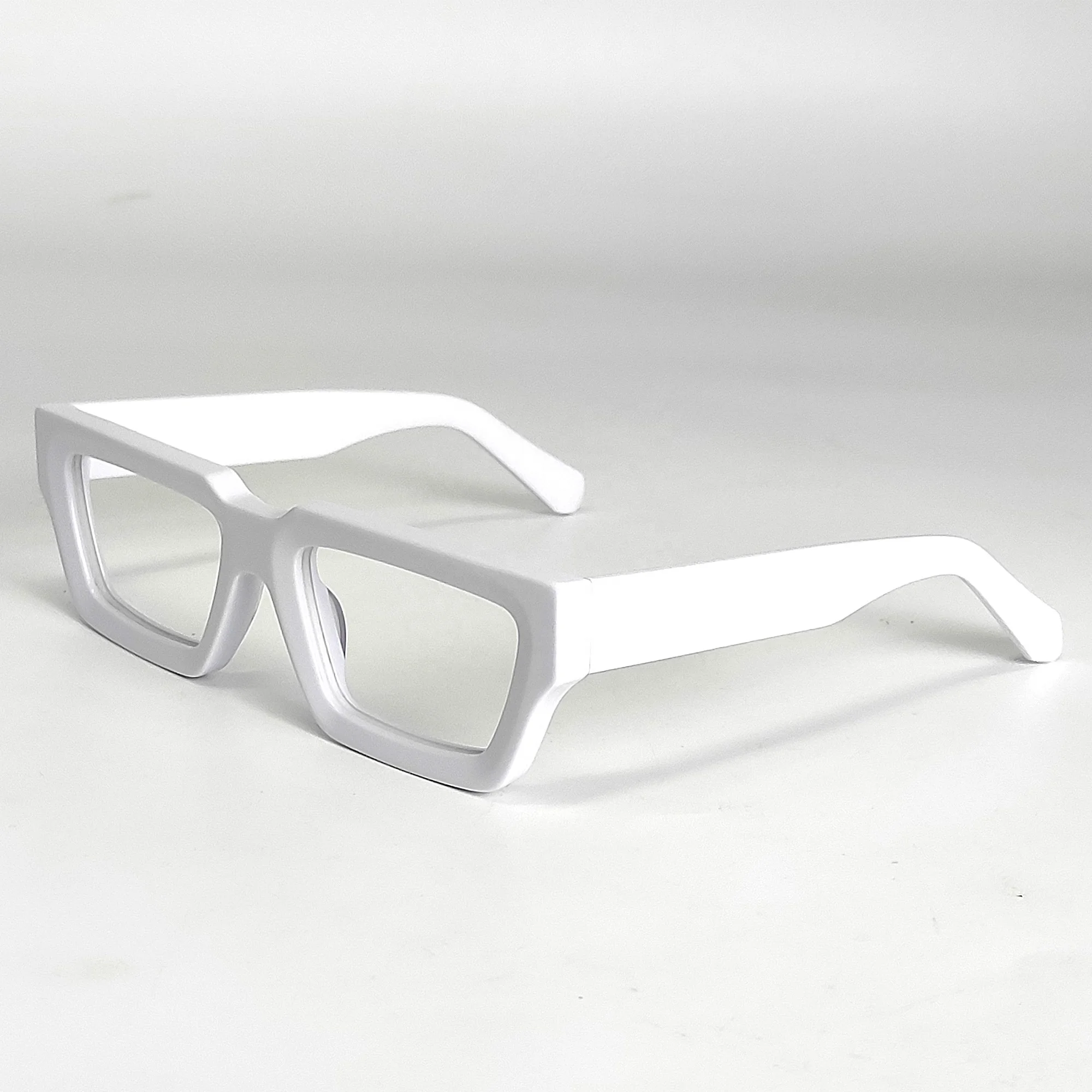 Luxury Handmade White Eyeglass Frame Thick Fashion Optical Spectacles for Girls and Women Latest Acetate Glasses Frames