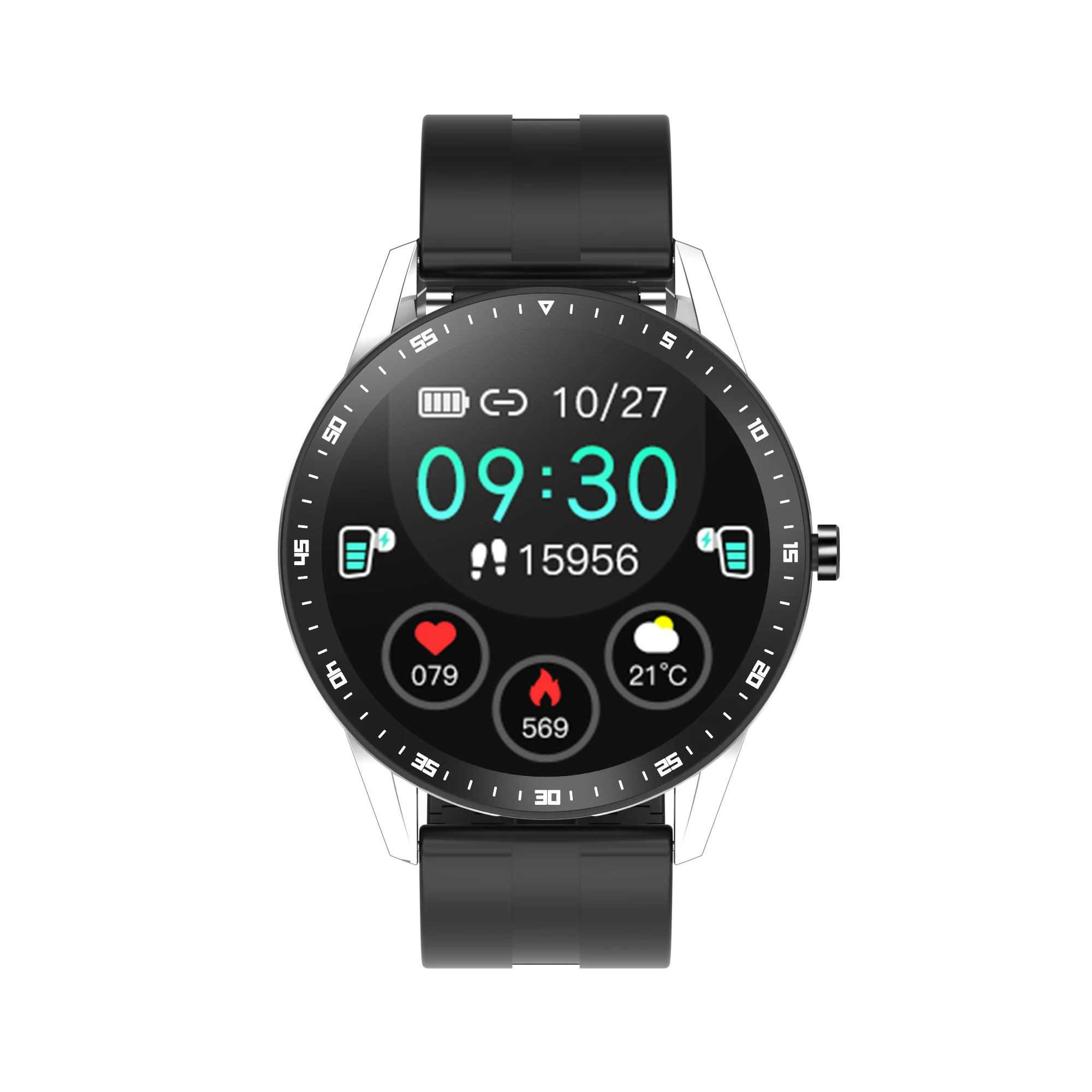 

Hot selling Fitness Digital 2 In 1 Smart Watch new arrivals 2021, Black and customizable