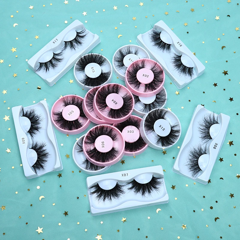 

wholesale private label eyelash mink vendor,5d 3d mink fur false lashes ,25mm 3D Mink Eyelashes with packing box, Black