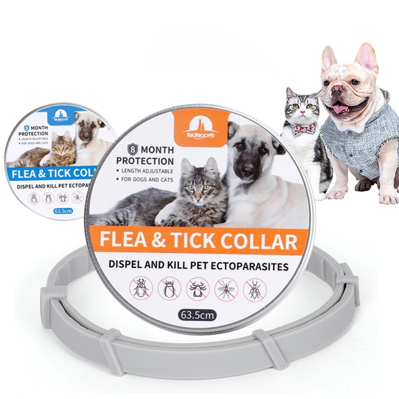 

Wholesale Natural Pet Cat Anti-Flea Flea And Tick Collar For Dogs, Gray,orange