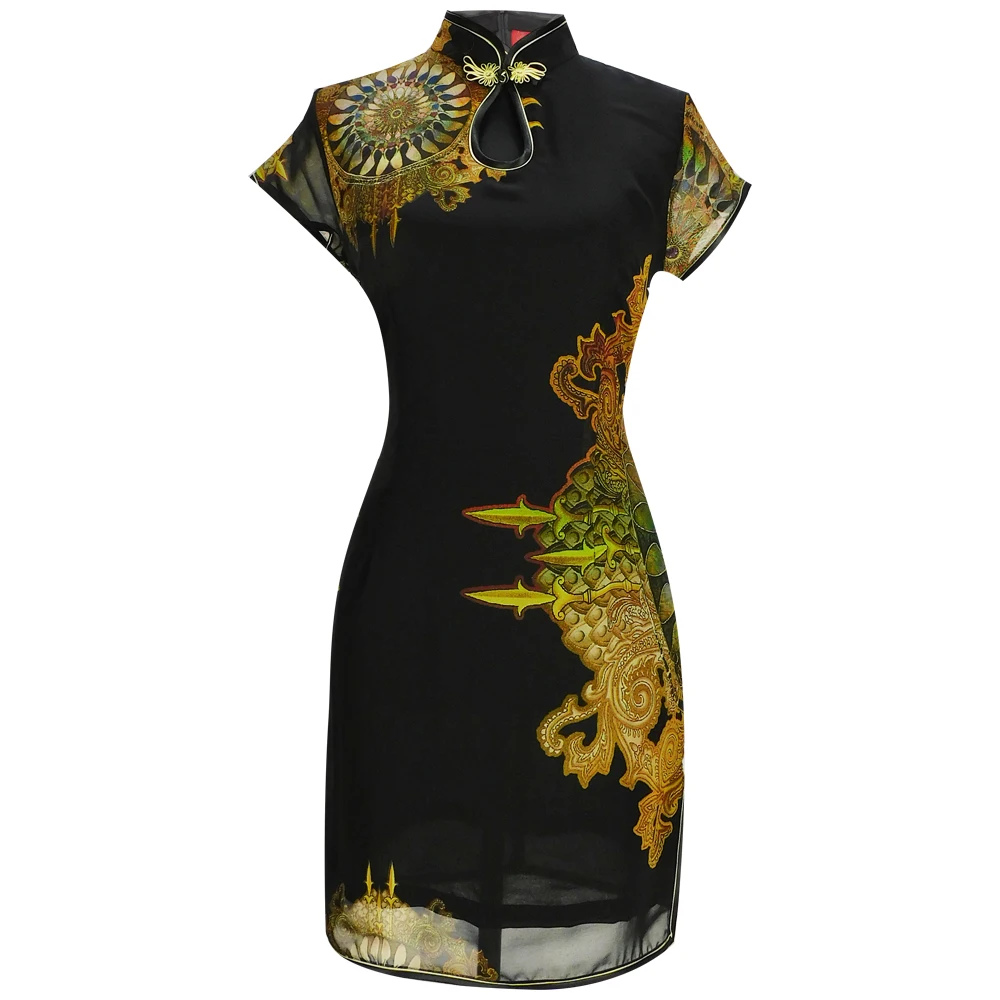 

Hot Sexy Elegant Chinese Traditional Style Cheongsam Qipao Dress For Women