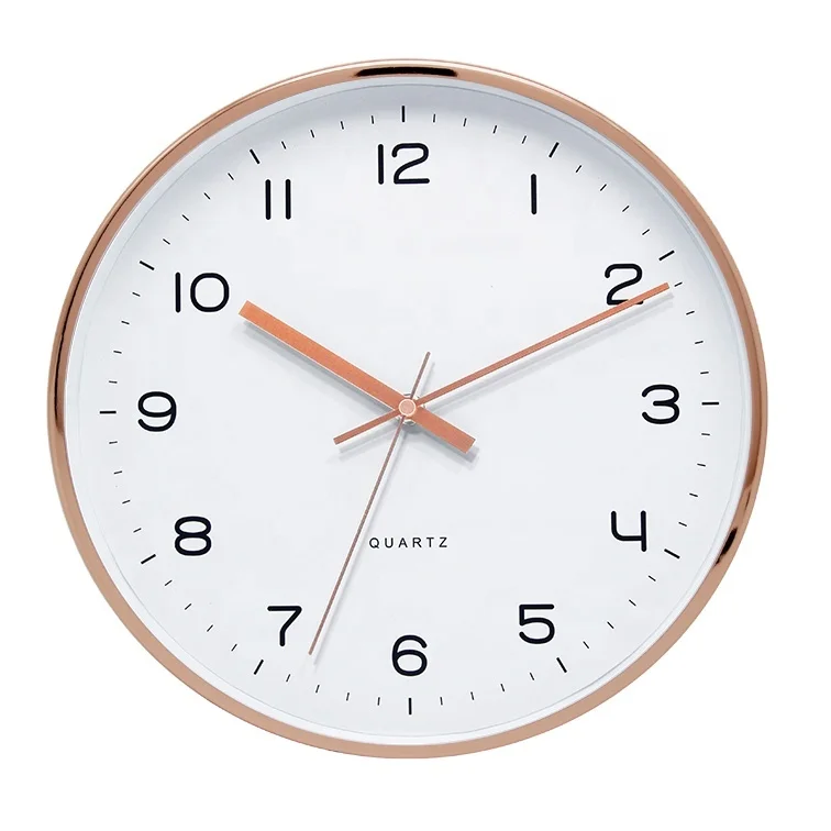 

Light and Decoration 12inch Aluminum Clocks Home Decorative Metal Wall Clock