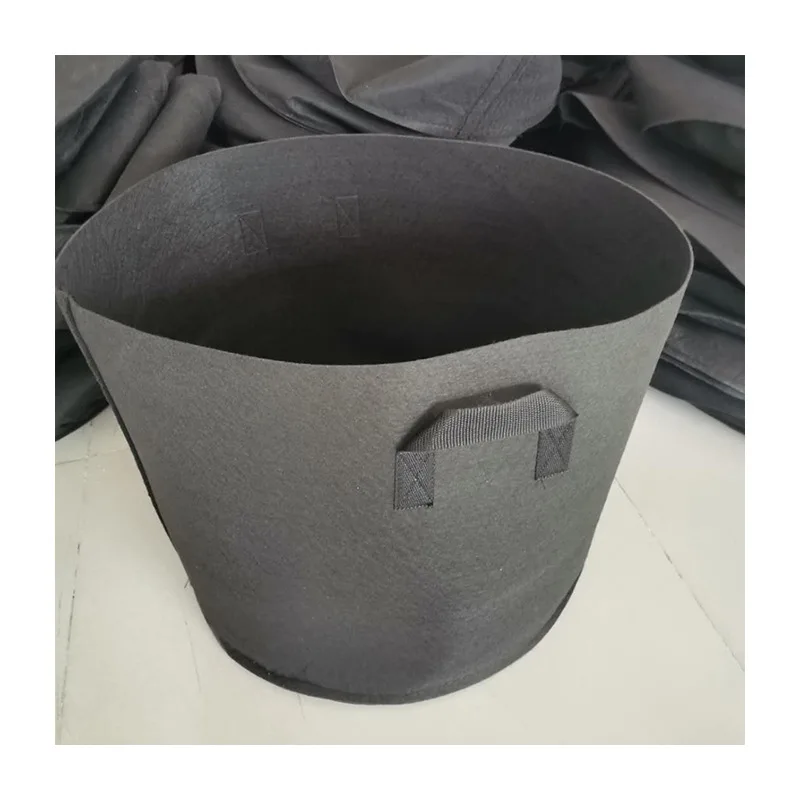 

Customize 100% non-woven 5 gal fabric tall grow bags, Green/black