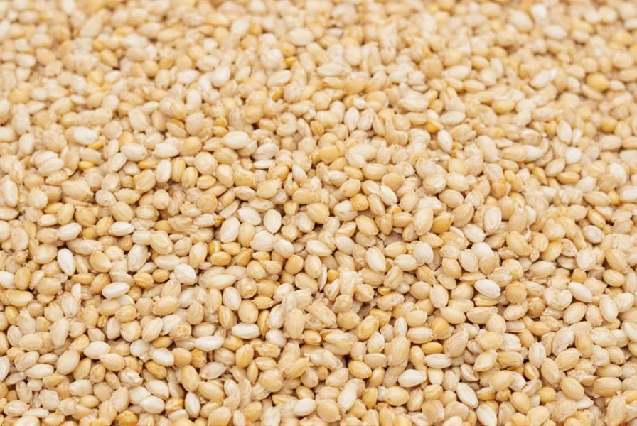 Different packages of sesame seeds on display