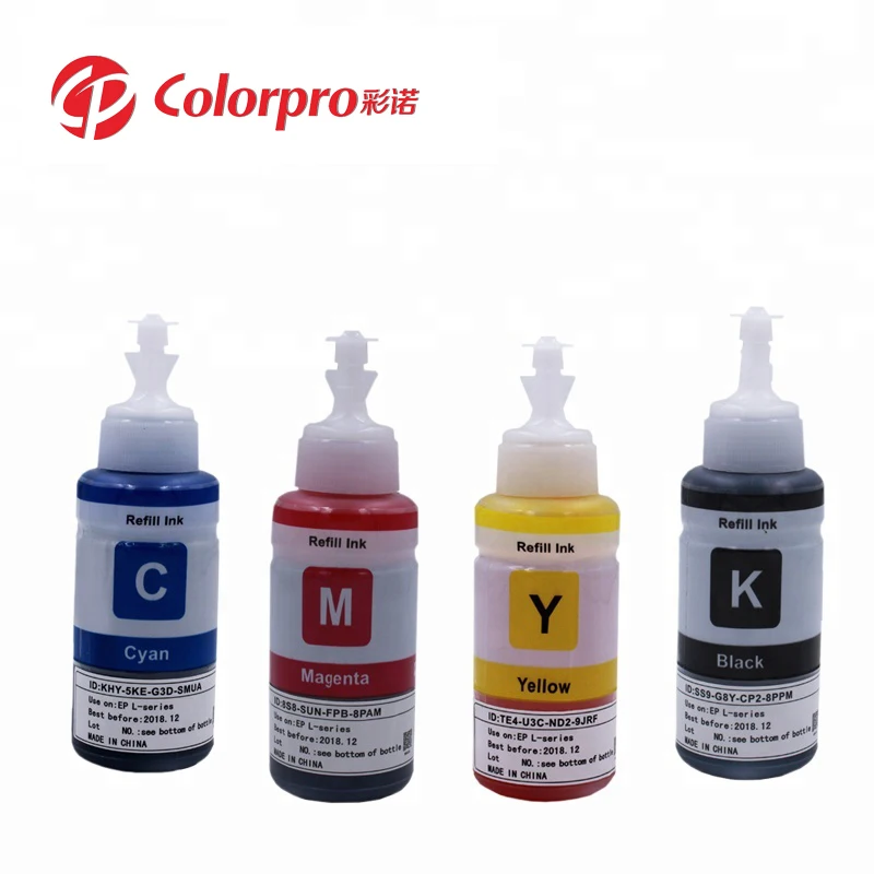 Factory Price 70ml Refill Ecotank Ink For L100 L130 L200 L350 L805 ...