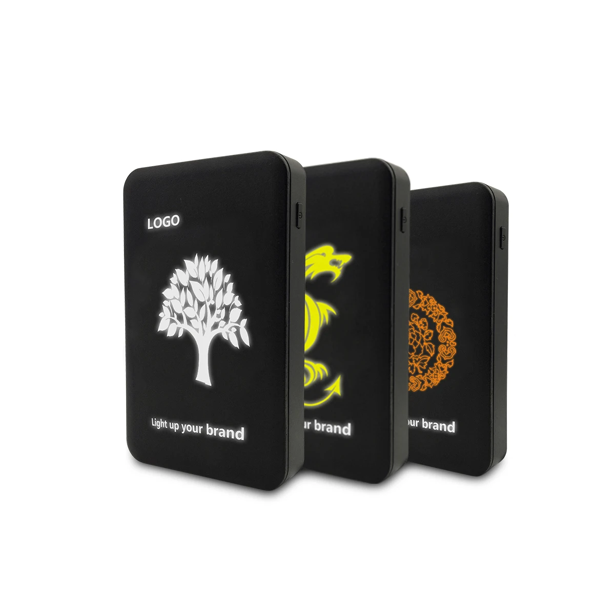 

5000mAh LED light up logo custom power bank for promotional gift