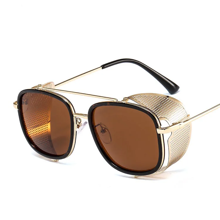 

Small Cuttle Fish Shades Sunglasses Luxury Metal Frame Steampunk Sunglasses 2021