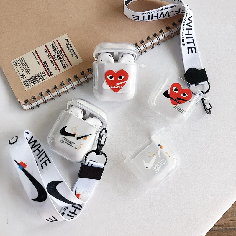 

Protective Silicone Case for air pod 1/2 PC Case Cartoon Transparent Earphone Cover Accessories for apple air pods case