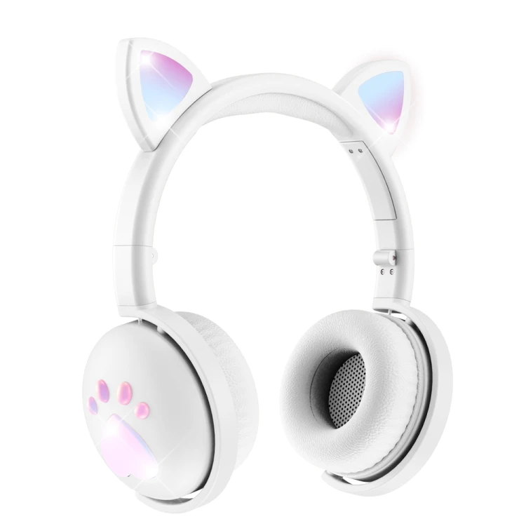 

Manufacturer OEM Service BK9 HiFi 7.1 Surround Sound Cat Claw Luminous Cat Ear Gaming Headset with Mic